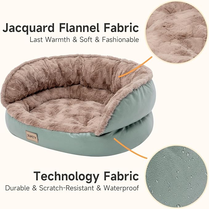 Jiupety Cute Cat Beds for Indoor Cats 20in Pet 12lbs, Washable