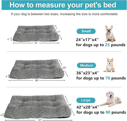 Crate Pads for Dog Cages Dog Bed for Small Dogs Crate Washable 24 inch Dog Crate Bed Dog Mats for Sleeping 25 lbs