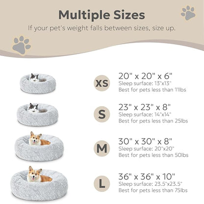 Calming Donut Dog Beds for Medium Size Dog and Large Size Dog 30")