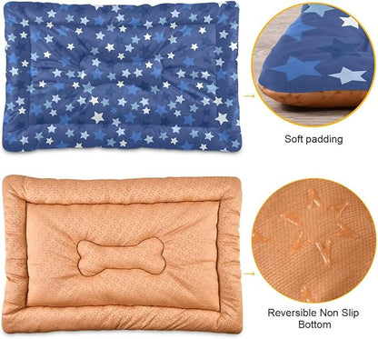Stars Pet Bed Pad Soft Dog Bed Mat with Anti-Slip Bottom