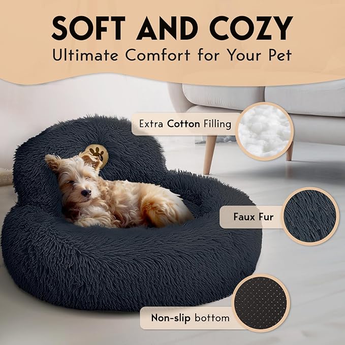 PetJett Calming Dog Bed 23'' Fits 25 lbs,