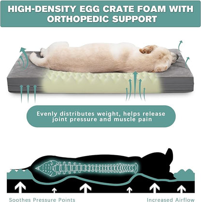 Vonabem Waterproof Dog Beds XL Large Sized Dogs 42 inch, 41"x27", Gray