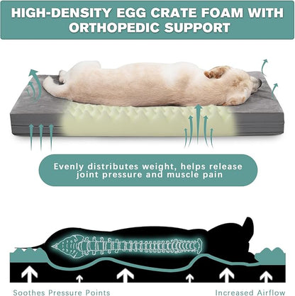 Vonabem Waterproof Dog Bed Medium Small Size Dog 30 inch, 29"x18", Gray