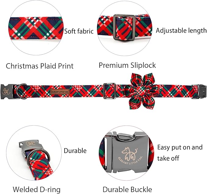 Elegant little tail Dog Collar with Flower