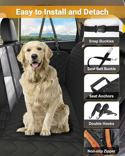 Dog Car Seat Cover 600D Heavy 100% Waterproof
