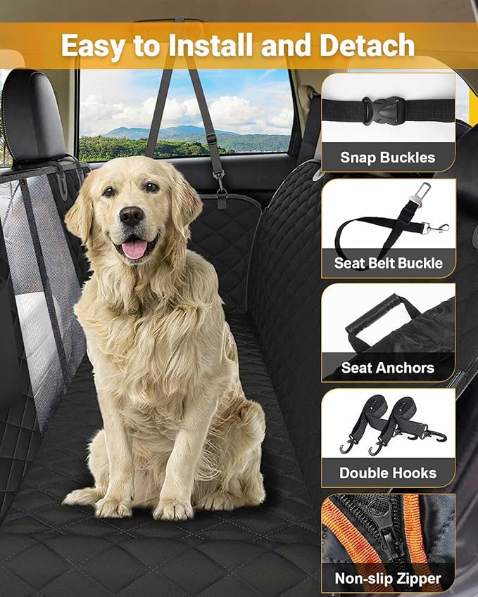 Victoper Dog Car Seat Cover 100% Waterproof 60" W 64" L