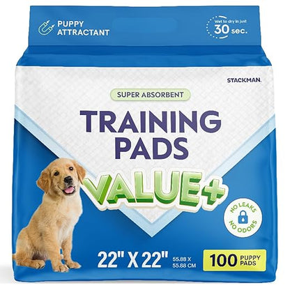 Puppy Pads Pet Pee Pads for Dogs & Puppy Training [100-COUNT] Potty Pads for Dogs 22" x 22" Leak-Proof Dog Pee Pads