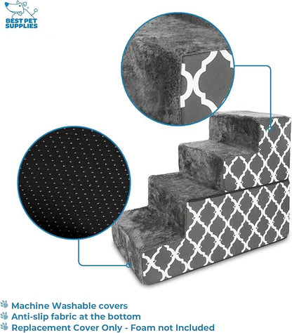 Best Pet Supplies Portable Foldable Foam Pet Stairs/Steps for Couch 4-Step (H: 22")