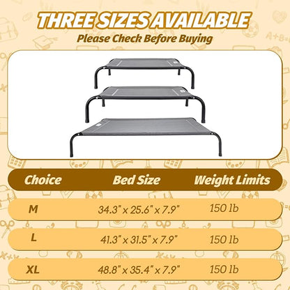 Nobleza Elevated Dog Bed for Large Dogs Pets 150 LBs, 48.8"X 35.4"