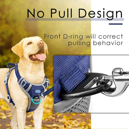 ThinkPet No Pull Harness Breathable Sport Harness with Handle-Dog Harnesses Reflective Adjustable for Medium Large Dogs