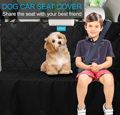 Dog Car Seat Cover Hammock Pet Seat Cover Protector for Cars Truck & SUV 100% Waterproof