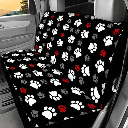 CLOHOMIN Paw Print Car Seat Covers for Rear