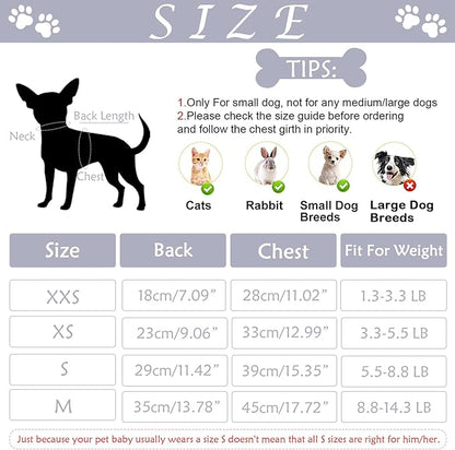 Dog Sweaters for Small Dogs Girl Boy Winter Puppy Sweater Clothes Fleece Warm Pet Outfit for Chihuahua Yorkie Teacup Cute Plain Cold Weather Dog Coat Cat Apparel Clothing (Small