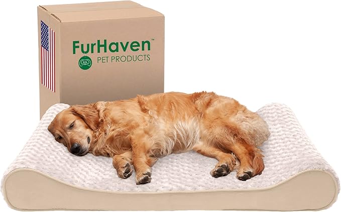 Furhaven Orthopedic Dog Bed for Large Dogs w/ Removable Washable Cover 75 lbs