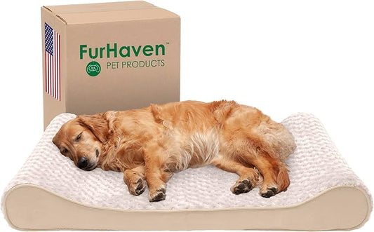 Furhaven Orthopedic Dog Bed for Large Dogs w/ Removable Washable Cover 75 lbs