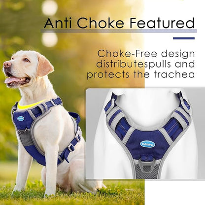 ThinkPet No Pull Harness Breathable Sport Harness with Handle-Dog Harnesses Reflective Adjustable for Medium Large Dogs
