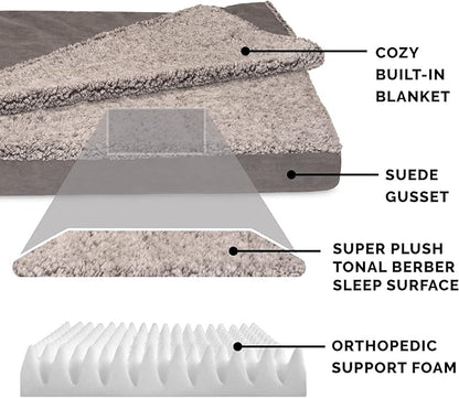 Furhaven Orthopedic Dog Bed for Medium/Small Dogs w/ Removable Washable Cover 35 lbs
