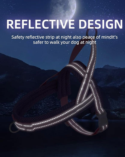 Red Medium Dog Harness No Pull Dog Harness