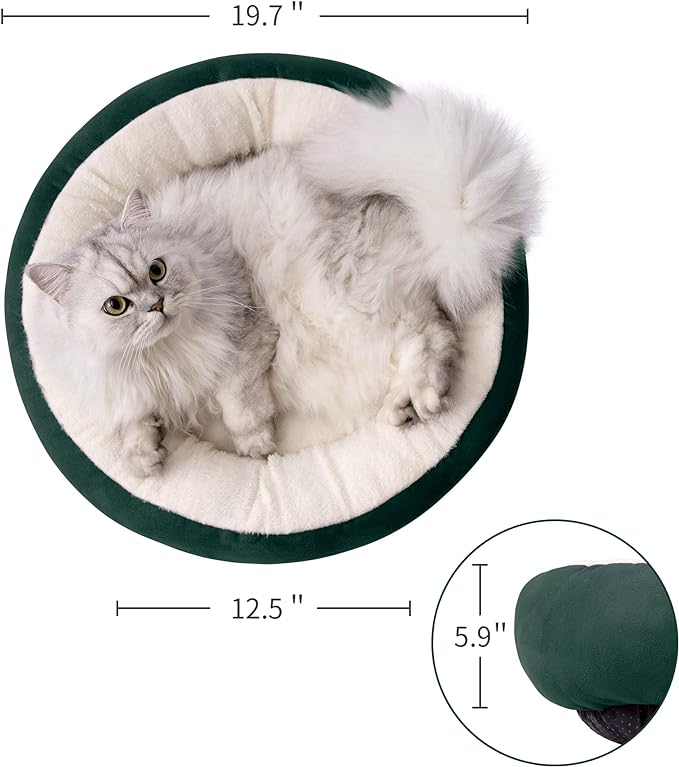 Love's cabin Round Donut Cat and Dog Cushion Bed 20in Pet