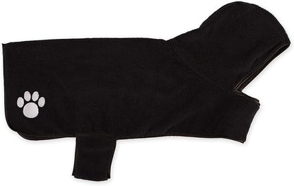 Bone Dry Pet Robe Collection Embroidered Absorbent Microfiber Bath Robe with Adjustable Closure