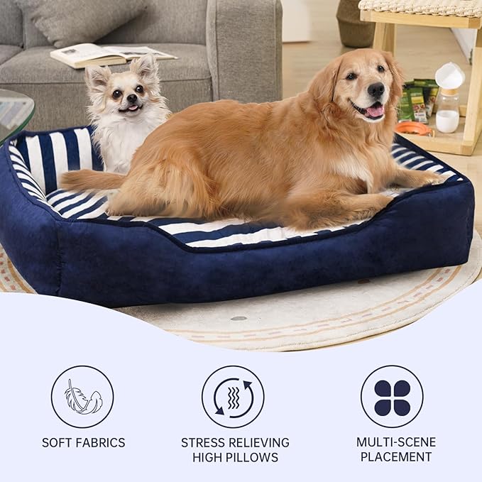 Dog Beds Large Sized Dog with Cushion 40" L 31" W 6" Th