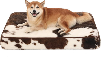 Bedfolks 4" Thick Orthopedic Dog Bed for Large Dogs