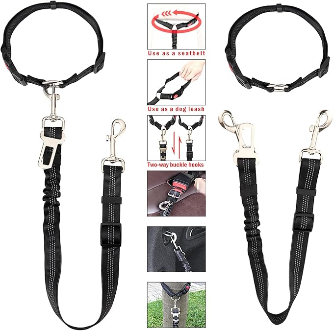 Dog Seat Belt 5-in-1 Multi-Functional