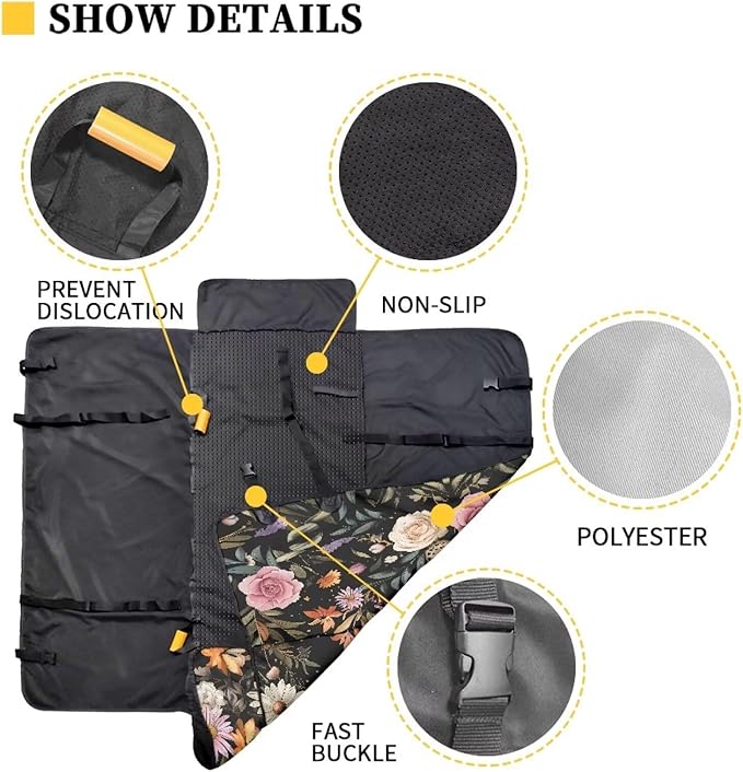 AFPANQZ Moon Flowers Car Back Seat Cover