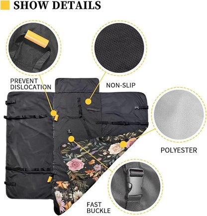 AFPANQZ Moon Flowers Car Back Seat Cover