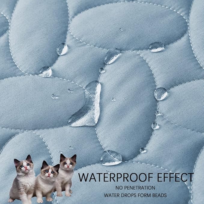 Ameritex Pet Bed Cover Dog Bed Blanket for Sofa and Furniture Waterproof New Pattern Design (30x70 Inch, Light Blue)