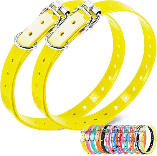 Replacement Collar Strap 3/4',Adjustable,Metal Buckled,Waterproof Pack2)