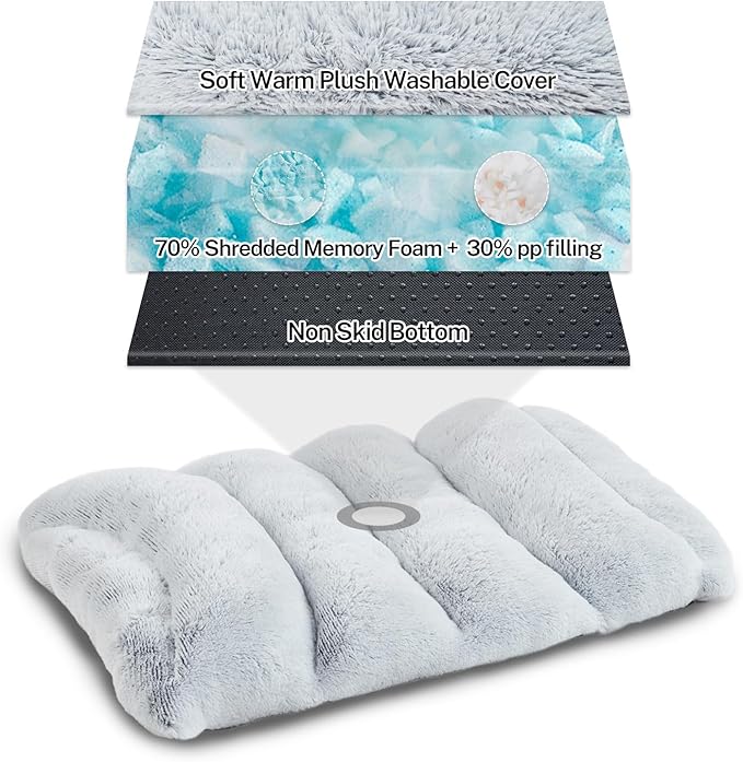 Shredded Memory Foam Fluffy Dog Crate Pad 30"x 20"