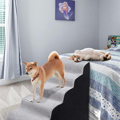 Foam 5 Tier Dog Steps&Stairs for High Beds 25 inches High