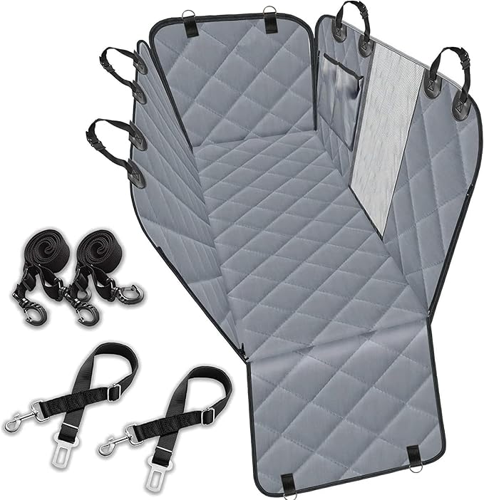 Dog Car Seat Cover 100% Waterproof 59" W 65" L,Grey