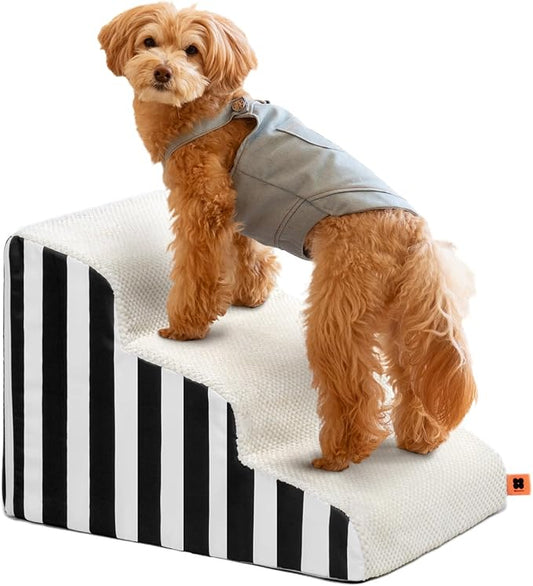 MEWOOFUN Dog Stairs for Small Dogs 3-Tier Dog 50lbs Small