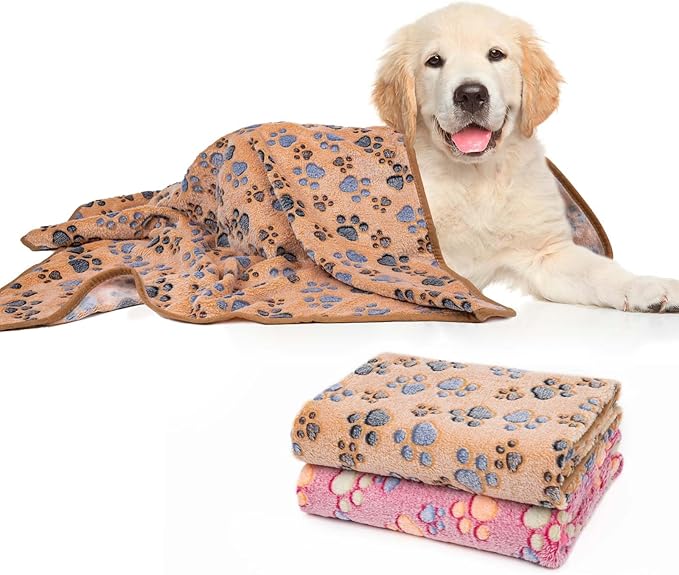 Dono 1 Pack 2 Dog Blankets Soft Fluffy