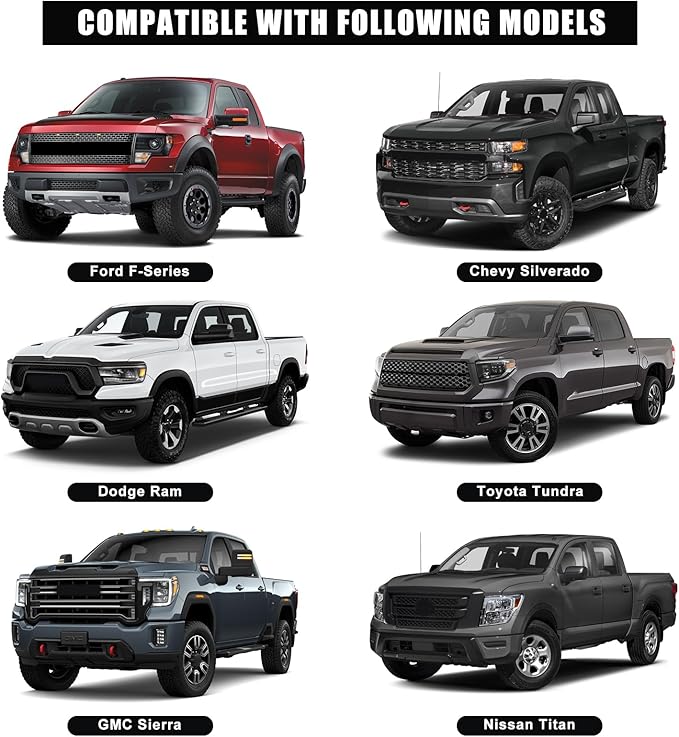 sportuli Truck Front Seat Cover Replce for Ford F150 F250 and Dodge Ram 1500 2500 with Foldable Bucket Console 600D Oxford