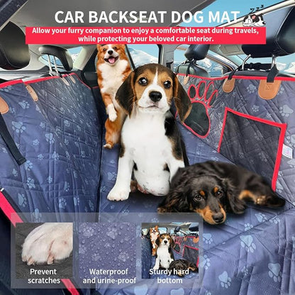 Dog Car Seat Cover for Back Seat Hard Bottom Heavy Seat Extender for Dogs
