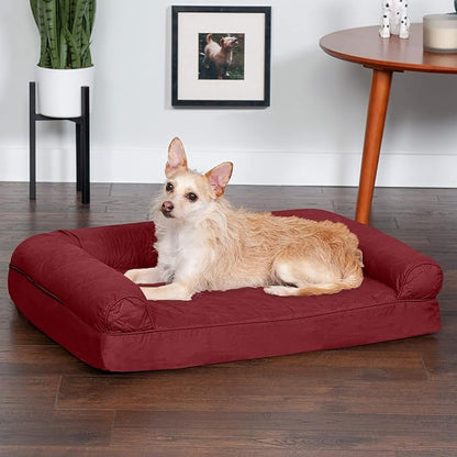 Furhaven Orthopedic Dog Bed for Medium/Small Dogs w/ Removable Bolsters & Washable Cover 35 lbs