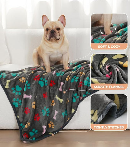 Luciphia 1 Pack 2 Pet Blankets for Dogs Cats Large(41x31 inch)