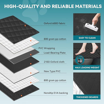 Back Seat Extender for Dogs Hard Bottom Dog Hammock for Car SUVs