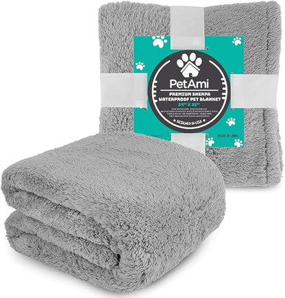 PetAmi Fluffy Waterproof Dog Blanket for Small Medium Dogs 24x32)