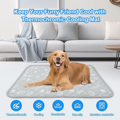 MH MYLUNE HOME Self Cooling Mat for Large Dog 39”x59” Arc-Chill