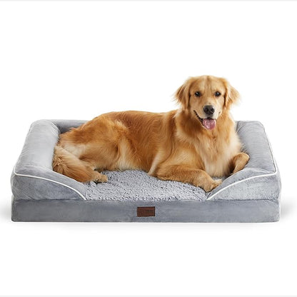 WESTERN HOME WH Orthopedic Dog Bed for Large Dogs, Waterproof Dog Sofa Bed with Washable Removable Cover