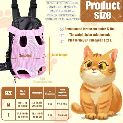 Pet Dog Carrier Backpack Adjustable Dog Front Carrier, Dog Hiking Backpack, Front Facing Dog Carrier, Dog Hiking Backpack, Puppy Backpack, Cat Front Carrier Chest