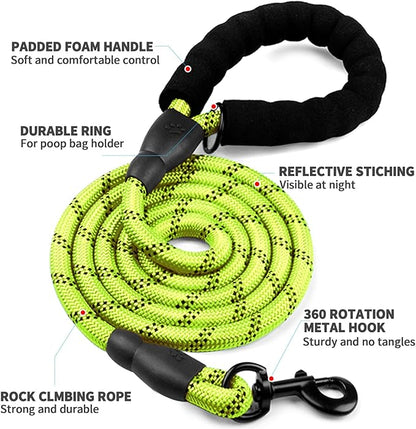 COOYOO Dog Leash 5/6 FT with Comfortable Padded
