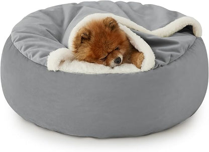 Lesure Small Dog Bed with Cover Cave 23"