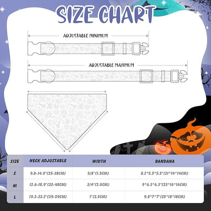 Halloween Dog Collar with Detachable Bandana
