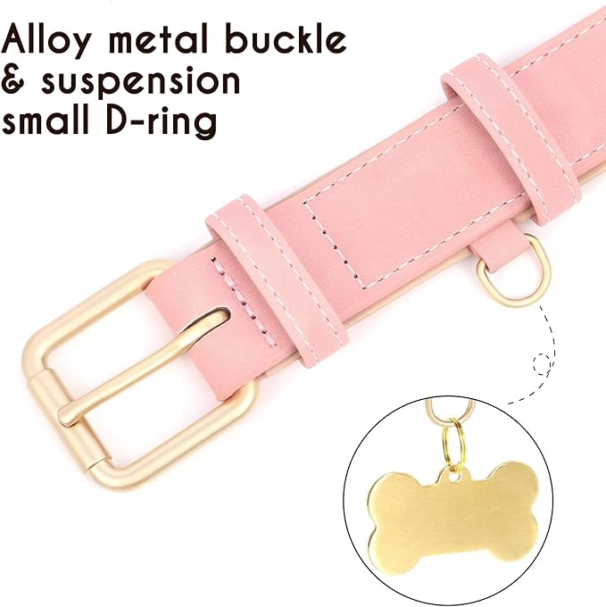 Didog Soft Padded Leather Dog Collar