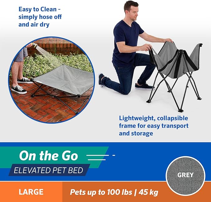 COOLAROO On the Go Cooling Elevated Dog Bed